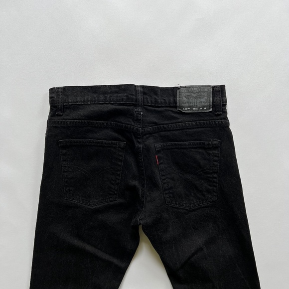 Levi 511 Youth Slim Fit Black Denim Jeans, Size 18 Regular - Picture 7 of 9